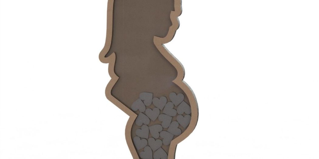 acrylic pregnant decoration laser cnc cut DXF DOWNLOADS Files for