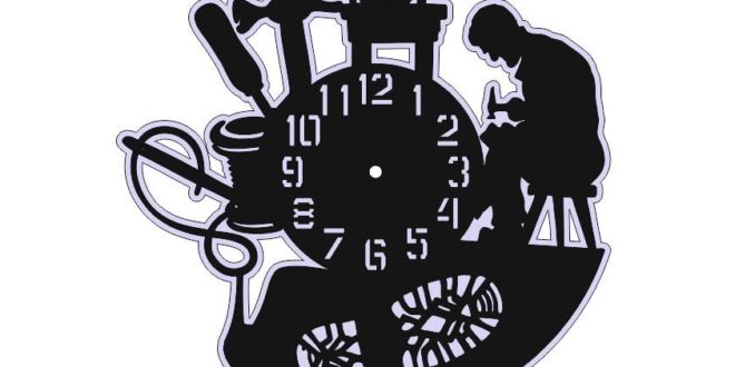 shoemaker watch clock Cut vector file dxf cdr