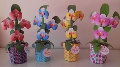 Free paper craft in silhouette studio orchids flowers .studio3 download file to cut