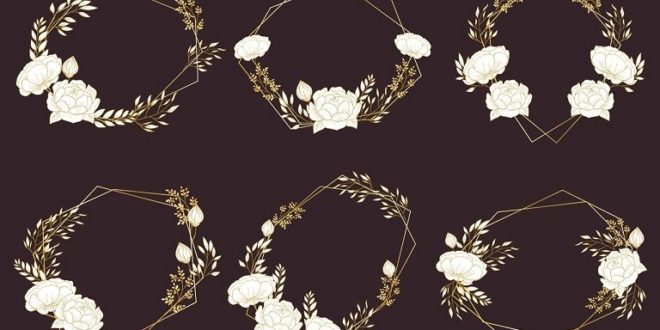Free vector cdr the flowers border frame