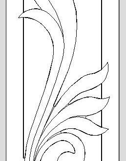 free floral door cnc model dxf