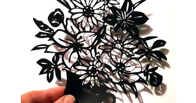 Free silhouette flower bouquet dxf