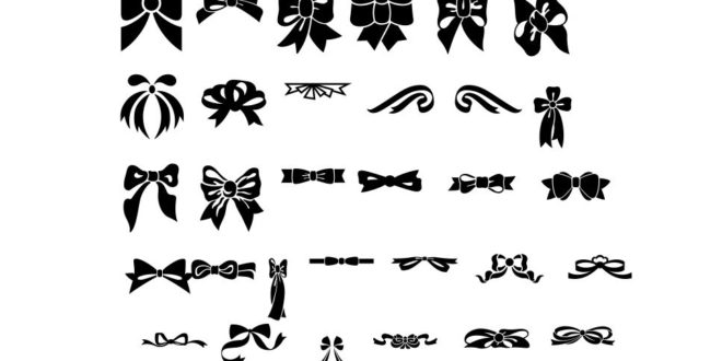 Free ties bows SVG vector cricut silhouette download engraving file