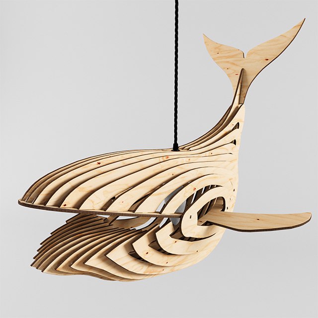 Wooden Lamp Laser Cut Set desk lamp lampshade | 3D model