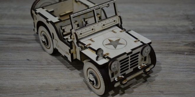 Free dxf cdr laser cut car jeep