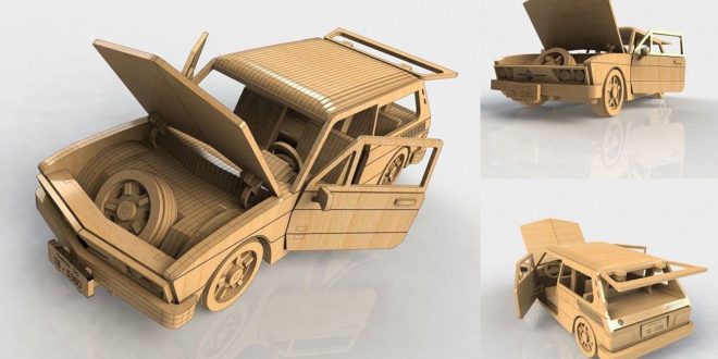 Laser Cut VW Car Puzzle Wood MDF