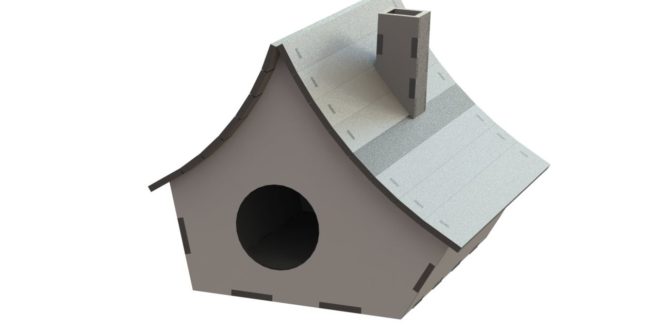 Cnc laser cut Bird house mdf 3mm