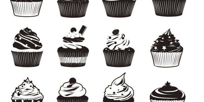 Free cupcakes dxf svg vectors