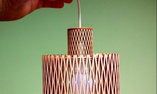 3mm cnc laser cut lamp