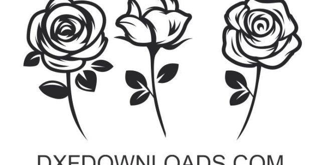 free dxf svg roses