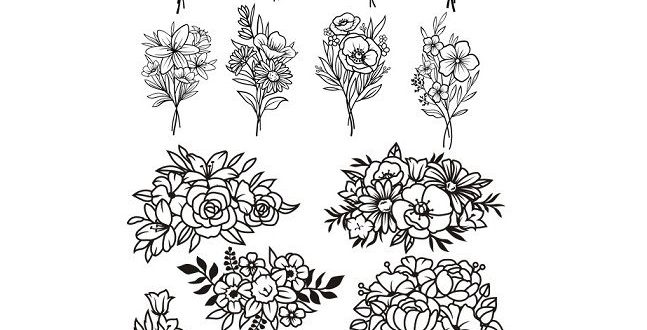 free svg file flowers set