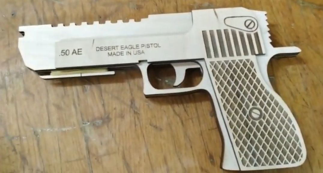 DESERT EAGLE 50 Cal Rubber Band Gun, Laser Cut, Instant Download 