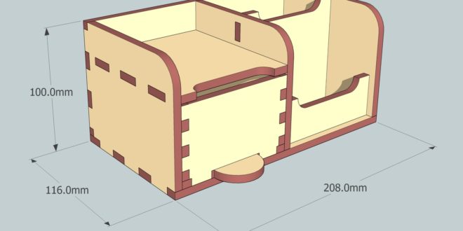 Cnc laser Cutting Design 6mm organizer for office desks