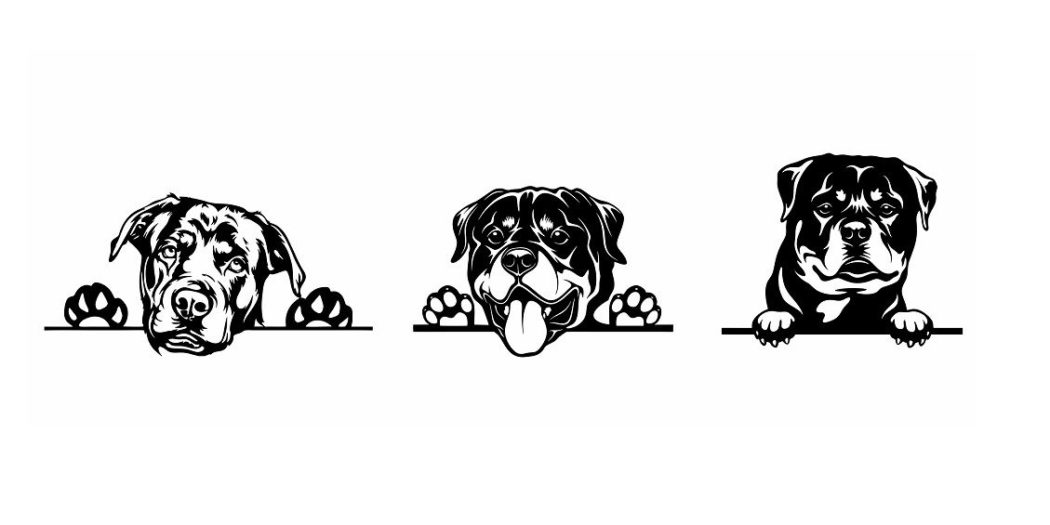Download Rottweiler Dog Free Vectors Silhouette SVG DXF CDR - DXF ...