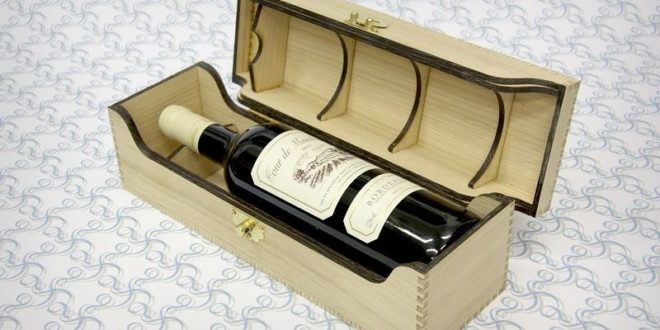 Bottle box for wine gift free plan download