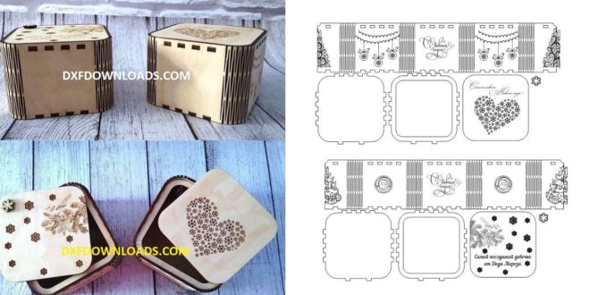 New Year Gift Box Free design to laser cut CDR Only