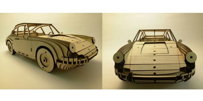 Laser Cut Classic Car Porche 911 1964 3mm