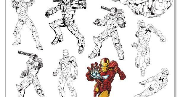 iron man vector set free CDR File download