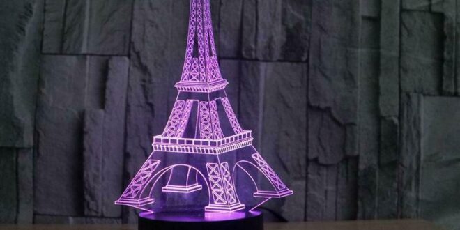 Eiffel Tower Acrylic 3D Illusion Lamp Free DXF