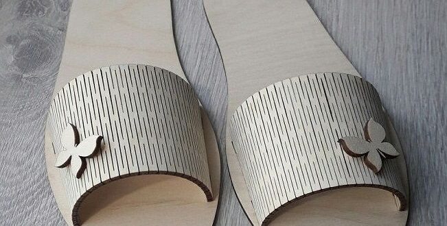 Laser Cutting Wooden Slipper