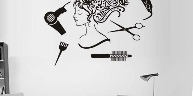 Beauty salon wall decor cut file