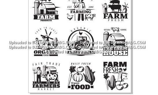 Farm logos 1 free vectors