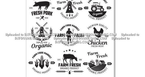Farm logos 2 free vectors