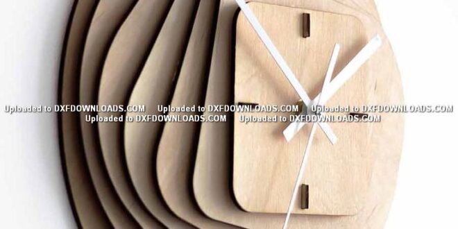 Wooden clock 3mm birch plywood free cnc cut file