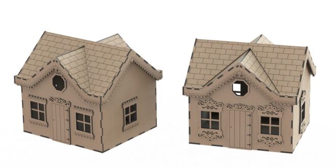 Miniature House design to laser cut