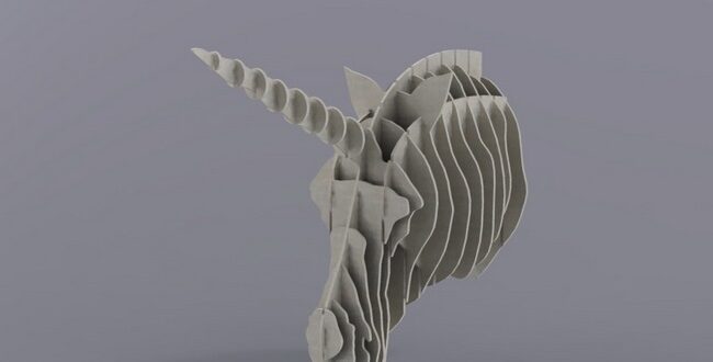 Unicorn head dxf