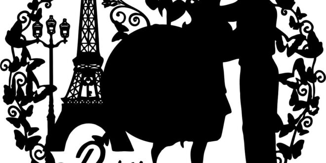 Paris clock silhouette dxf file