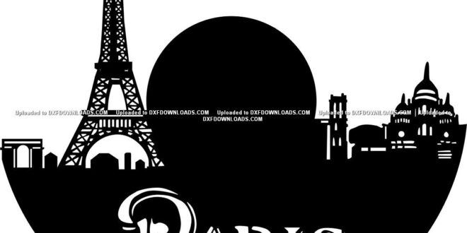 Paris vinyl Wall clock free vector