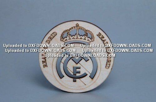 Real Madrid Free logo emblem dxf to cnc