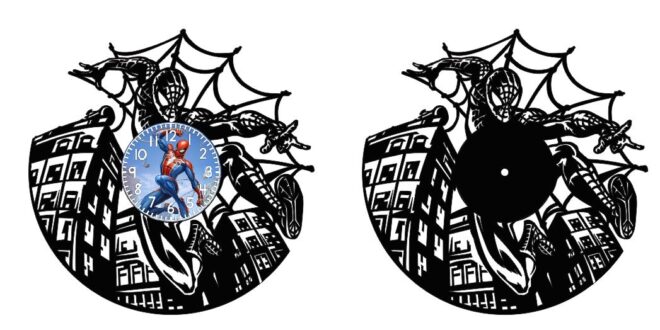 Spiderman watch vector dxf and cdr for cutting