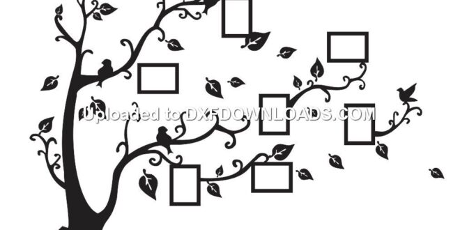 Tree photo wall decor free drawing download