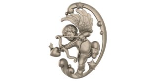 Cupid ornament 3D Model STL 1667