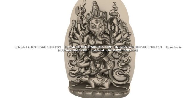 Free Ganesha 3D Relief CNC Model 1669