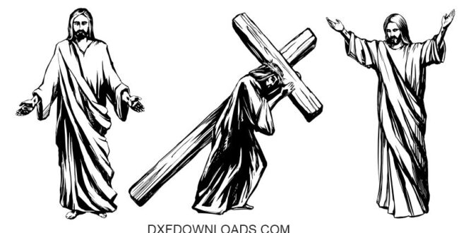 Free CDR Vector Jesus Christ Carrying The Cross