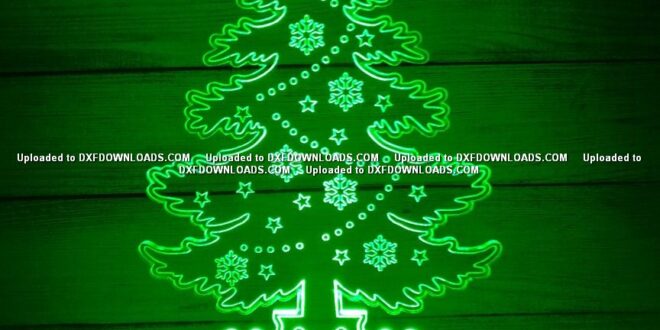 Christmas Tree 3d Illusion Lamp DXF File Free