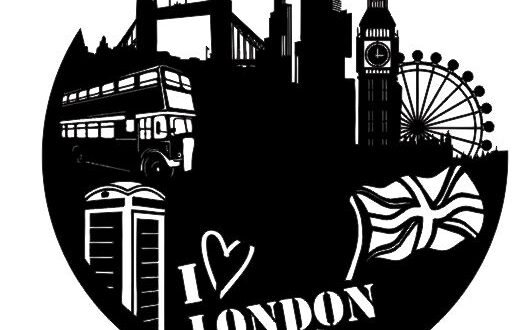 London vinyl clock free dxf file