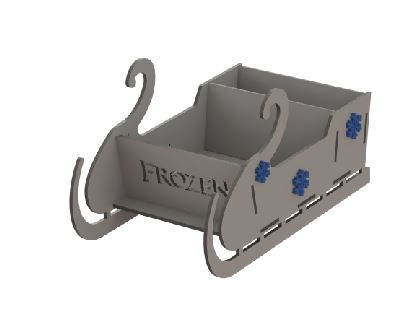 Christmas sled frozen CDR DXF Laser Cut