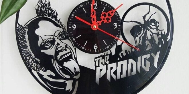 The prodigy vinyl clock vector cut file