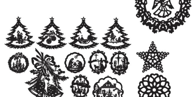 Free vectors christmas elements SVG DXF CDR