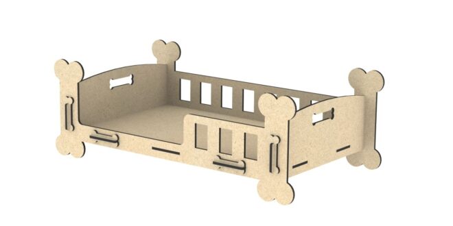 Dog house bone-shaped mdf wood 6mm