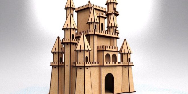 Disney castle cnc laser and cnc router versions CDR DXF