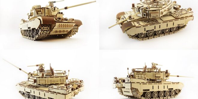 War Tank 3d puzzle cnc cut files CDR DXF