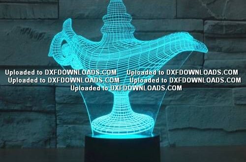 alladdin 3d illusion Lamp Cnc File Free