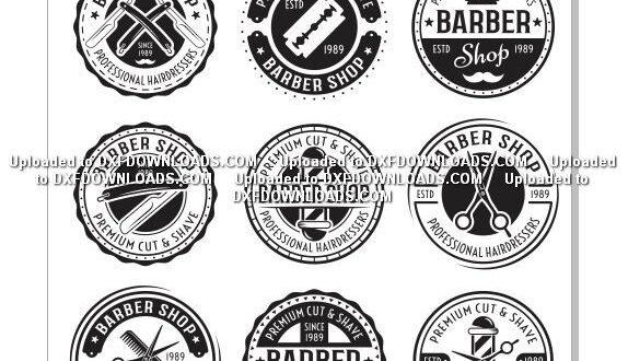 Barbershop Barber CDR Free Vector Logos