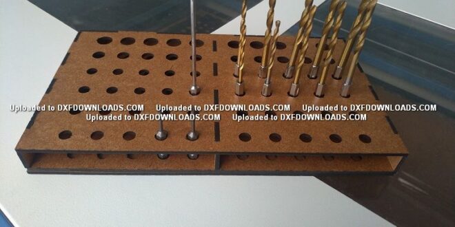 Free laser cut 3mm drill organizer