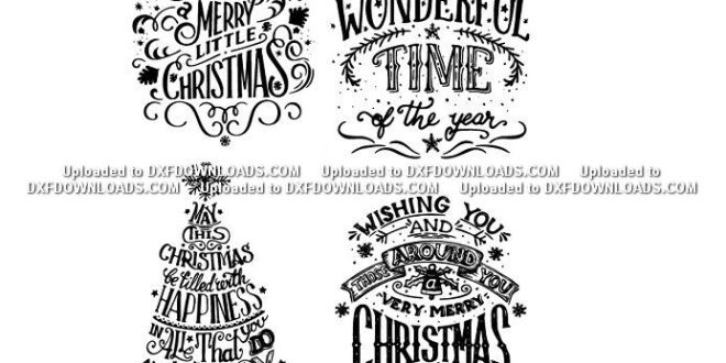 Christmas and New Year Letterings Free SVG